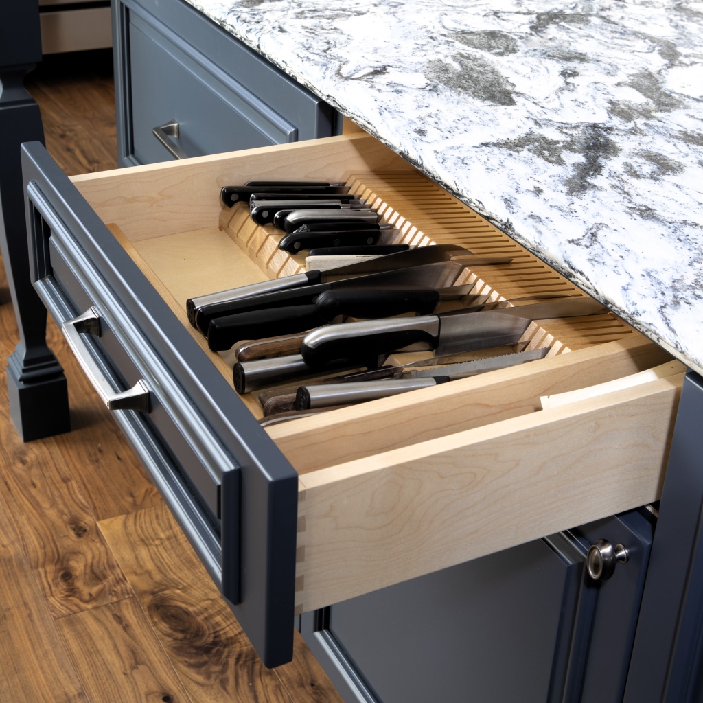 drawer organizer | knife block | maple