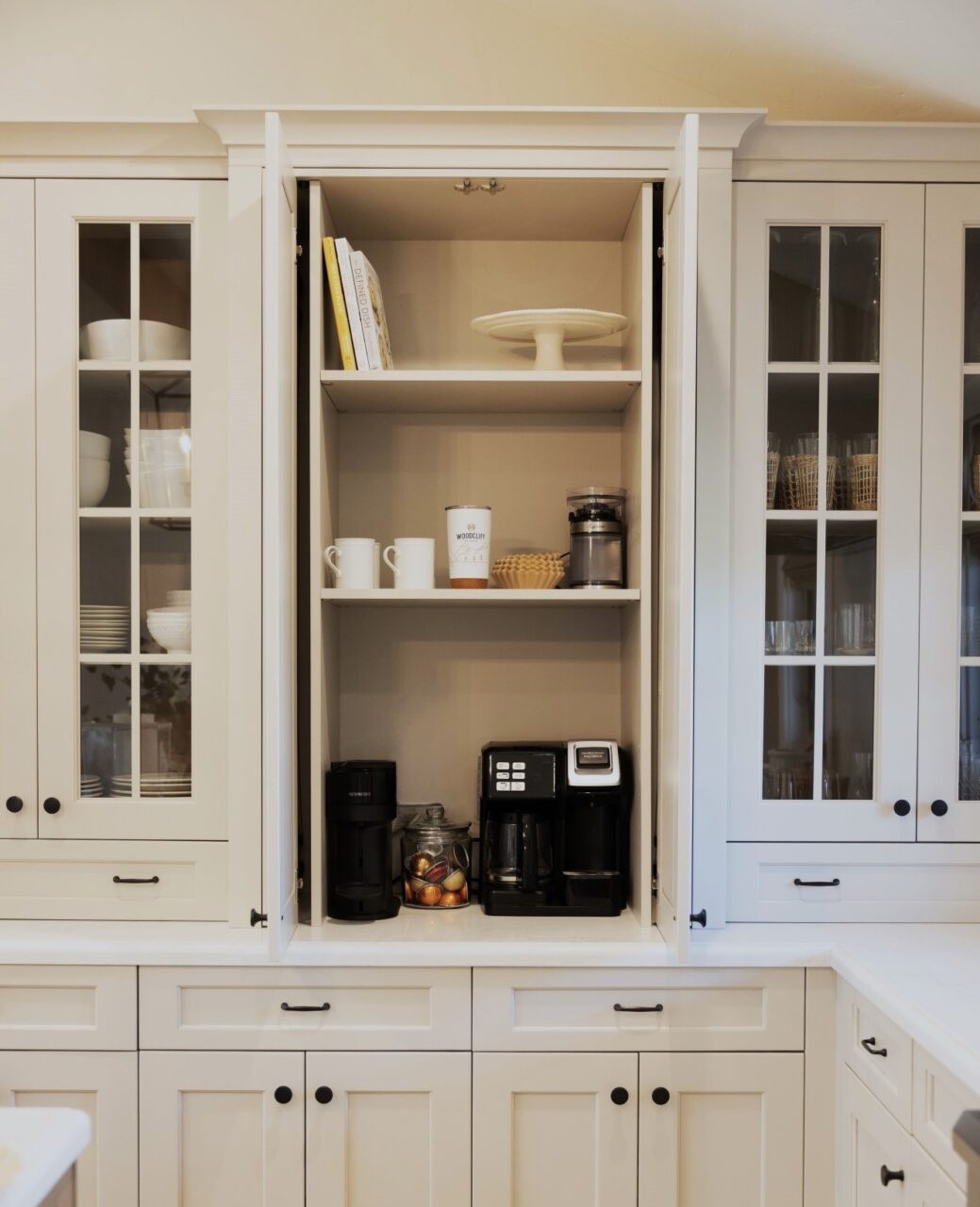pocket doors | small appliance storage