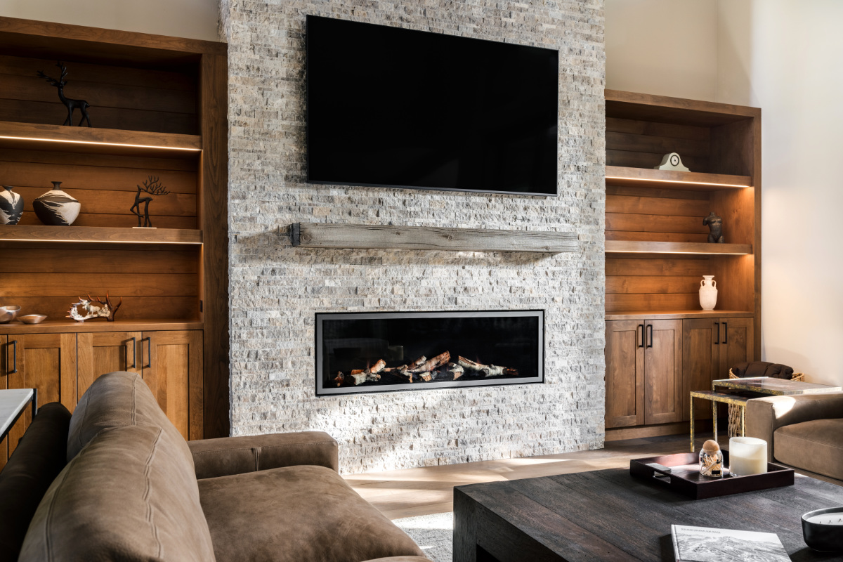 modern rustic style family room view 1 | FP333