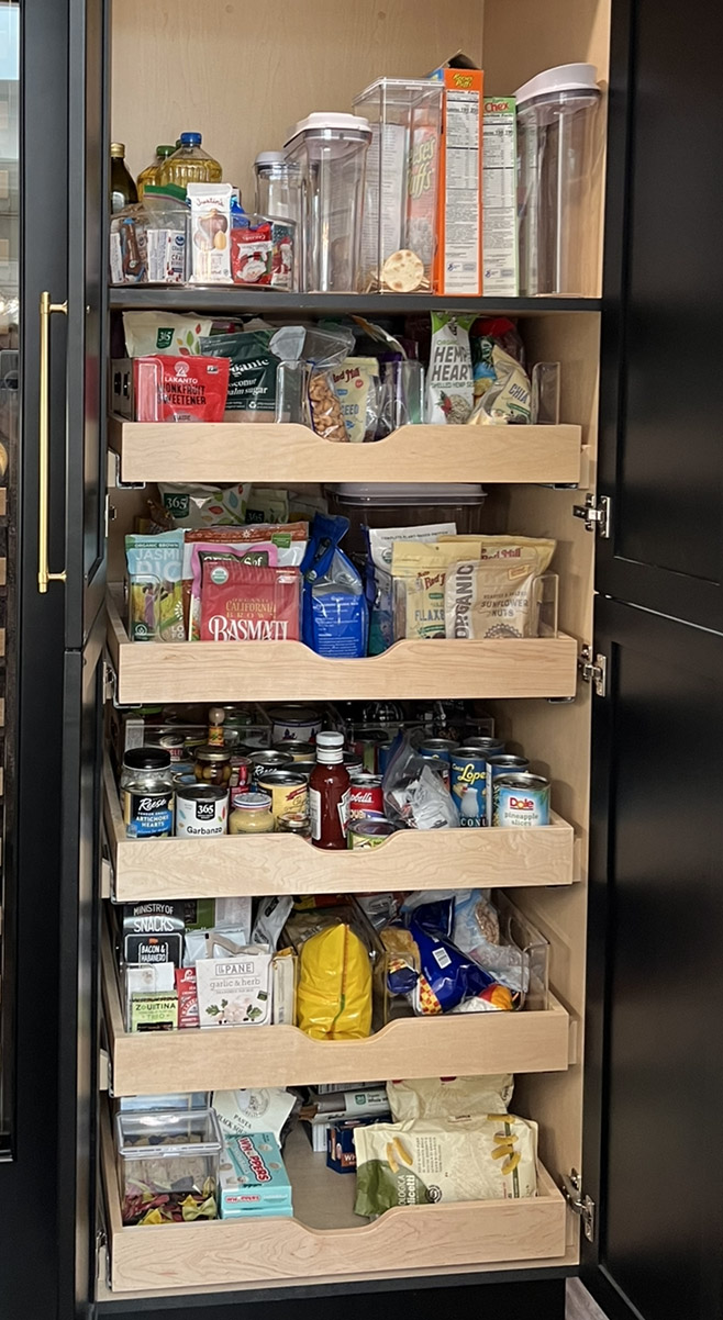 pullout shelves | food storage