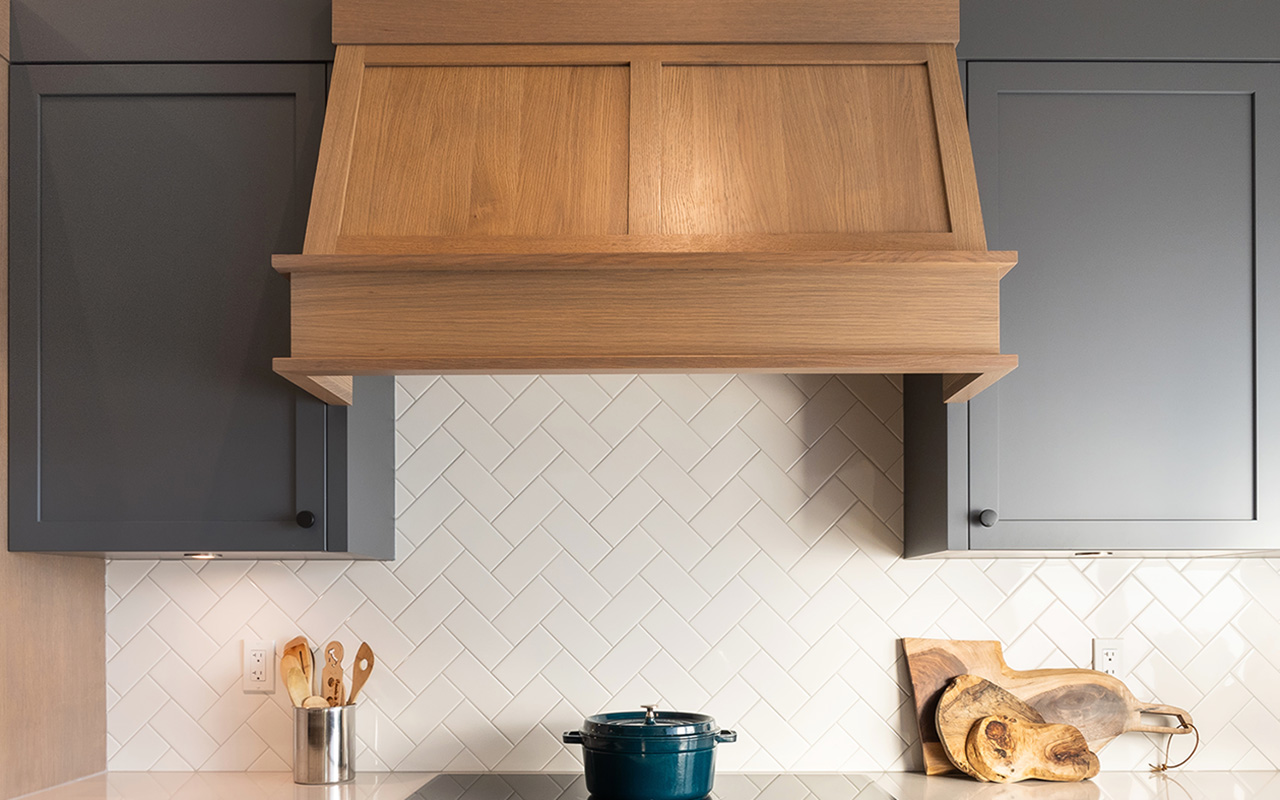 hood | decorative | straight top with plain bottom | wood