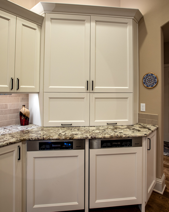 Panels | Decorative Appliance Paneling | Painted | Lift-Up Door | Blum Aventos High Lift | Appliance Storage